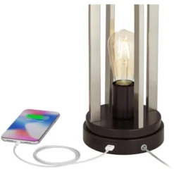 360 Lighting Marcel Modern Table Lamps Set Of 2 24 1/4" High Brushed Nickel With LED Nightlight USB Charging Port White Shade For Bedroom House Desk 12 360 Lighting Marcel Modern Table Lamps Set Of 2 24 1/4" High Brushed Nickel With LED Nightlight USB Charging Port White Shade For Bedroom House Desk -Home Decor Store GUEST 37bc3ef0 1d75 4a83 a763 08ab1a37c940