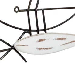 Metal Fish Striped Wall Decor With Metal Wire Designs Brown - Olivia & May -Home Decor Store GUEST 38f2863e 66dc 41b2 ac4f f5e6fd47b1fd