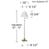 360 Lighting Swing Arm Floor Lamp Adjustable Height 70" Tall Antique Brass Antique White Linen Empire Shade For Living Room Reading Bedroom -Home Decor Store GUEST 391cc0f6 6bcf 419d 8937 5bc4dc363a12