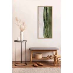 18" X 40" Sylvie Green Mountain Landscape Framed Canvas By Amy Lighthall Natural - Kate & Laurel All Things Decor -Home Decor Store GUEST 3a8f9639 ea94 4266 a7c9 8466c0213ef2