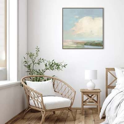 30" X 30" Colorful Horizon II Blue By Julia Purinton Framed Canvas Wall Art Print - Amanti Art 7 30" X 30" Colorful Horizon II Blue By Julia Purinton Framed Canvas Wall Art Print - Amanti Art - Image 5