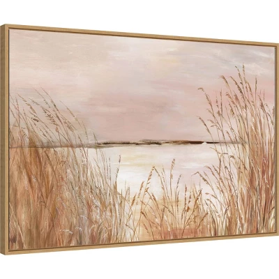 33" X 23" Golden Pink Beach By Allison Pearce Framed Canvas Wall Art Print - Amanti Art 3 33" X 23" Golden Pink Beach By Allison Pearce Framed Canvas Wall Art Print - Amanti Art