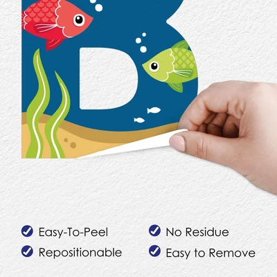 Big Dot Of Happiness Let's Go Fishing - Peel And Stick Fish Themed Baby Shower Standard Banner Wall Decals - Baby 5 Big Dot Of Happiness Let's Go Fishing - Peel And Stick Fish Themed Baby Shower Standard Banner Wall Decals - Baby - Image 3