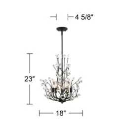 Regency Hill Aurine Matte Black Pendant Chandelier 18" Wide Modern Clear Crystal Glass Leaf 5-Light Fixture For Dining Room Foyer House Kitchen Island 13 Regency Hill Aurine Matte Black Pendant Chandelier 18" Wide Modern Clear Crystal Glass Leaf 5-Light Fixture For Dining Room Foyer House Kitchen Island -Home Decor Store GUEST 3da0b87a e555 4f4a 93e3 155bc57be3cf