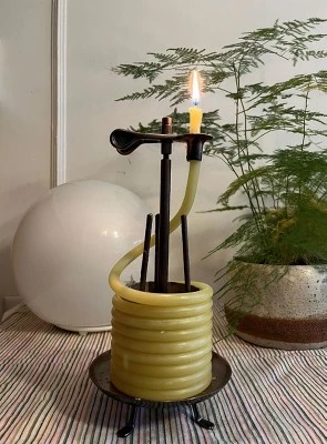 Candle By The Hour 80-Hour Vertical Candle, Eco-friendly Natural Beeswax With Cotton Wick 6 Candle By The Hour 80-Hour Vertical Candle, Eco-friendly Natural Beeswax With Cotton Wick - Image 4