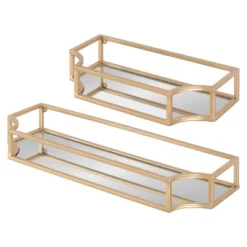 2pc Ciel Metal Wall Shelf Set - Kate & Laurel All Things Decor -Home Decor Store GUEST 41e6fc6b eb49 4fb8 8943 cd370ec195ae