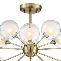 Possini Euro Design Modern Ceiling Light Semi Flush Mount Fixture Sputnik Brass 30 1/2" Wide 15-Light Double Glass Ball Hallway 10 Possini Euro Design Modern Ceiling Light Semi Flush Mount Fixture Sputnik Brass 30 1/2" Wide 15-Light Double Glass Ball Hallway -Home Decor Store GUEST 431beddf 6c5b 4cd2 85aa 5ca719f915b6