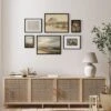 Americanflat 6 Piece Vintage Gallery Wall Art Set - Elm Tree Landscape, The Shore, Woven Silk Textile, Floral Still By Maple + Oak -Home Decor Store GUEST 448b86bf 589b 4d8c b316 87f118c086b7