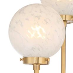 Possini Euro Design Mid Century Modern Glam Style Floor Lamp 4-Light LED 68.5" Tall Warm Gold Glass Globe Shade For Living Room House Uplight -Home Decor Store GUEST 4943709e d125 446d 819c 68c1ce2db93f
