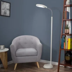 Hastings Home Adjustable Floor Lamp – Full Spectrum Natural Sunlight Lamp With Bendable Neck