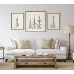 30" X 30" Sylvie Minimalist Evergreen Trees Sketch Framed Canvas By The Creative Bunch Studio Natural - Kate & Laurel All Things Decor -Home Decor Store GUEST 4dab4d66 376f 4902 b88c 52df84e75b8e
