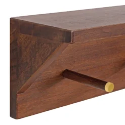 18" X 5" Hinter Wood Shelf With Pegs Walnut Brown - Kate & Laurel All Things Decor -Home Decor Store GUEST 4db8888d 5196 44cf 8614 e2e19e06b866