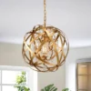 19" X 19" X 52" Verite Chandelier With Globe Metal Shade Gold - Warehouse Of Tiffany -Home Decor Store GUEST 501a0ba8 1eea 4831 8c22 230722708661