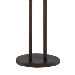 Franklin Iron Works Roscoe Modern Floor Lamp Standing 62" Tall Oil Rubbed Bronze Twin Pole White Drum Shade For Living Room Bedroom Office House Home -Home Decor Store GUEST 508bf840 4391 412d 8bd3 3067315a4131