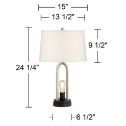 360 Lighting Marcel Modern Table Lamps Set Of 2 24 1/4" High Brushed Nickel With LED Nightlight USB Charging Port White Shade For Bedroom House Desk 14 360 Lighting Marcel Modern Table Lamps Set Of 2 24 1/4" High Brushed Nickel With LED Nightlight USB Charging Port White Shade For Bedroom House Desk -Home Decor Store GUEST 5398ce6a 20f8 406a b3af ac5d96b3f3c8