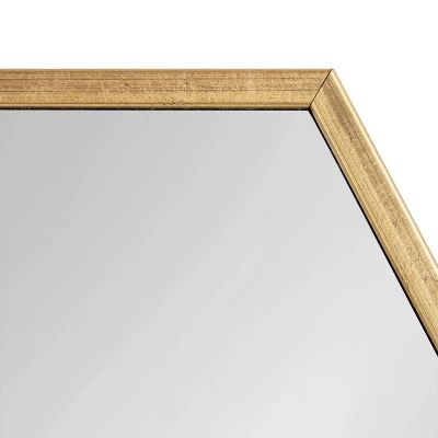 22" X 31" Rhodes Hexagon Wall Mirror Gold - Kate & Laurel All Things Decor 4 22" X 31" Rhodes Hexagon Wall Mirror Gold - Kate & Laurel All Things Decor - Image 2