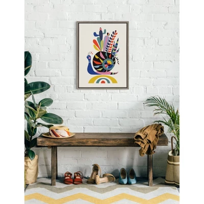 18" X 24" Sylvie Snail Framed Canvas Wall Art By Rachel Lee Gray - Kate And Laurel 7 18" X 24" Sylvie Snail Framed Canvas Wall Art By Rachel Lee Gray - Kate And Laurel - Image 5