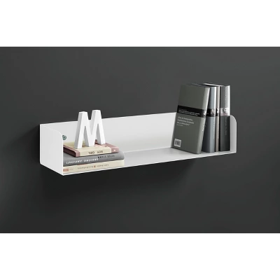 Floating Wall Shelf 24" - White 4 Floating Wall Shelf 24" - White - Image 2