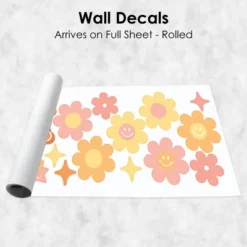 Big Dot Of Happiness Stay Groovy - Peel And Stick Boho Floral Home Decor Vinyl Wall Art Stickers - Wall Decals - Set Of 20 -Home Decor Store GUEST 5611ee00 ad45 4e8f 8366 4b491a78933a