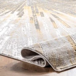 6'7"x9' Amaya Abstract Area Rug Gold - NuLOOM -Home Decor Store GUEST 56171e20 a903 4817 8829 d9aba358b3e5