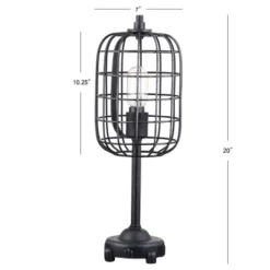20" Metal Odette Industrial Table Lamp (Includes Light Bulb) Black - JONATHAN Y -Home Decor Store GUEST 5647fb16 b9c8 4103 8aa0 6333264accc2