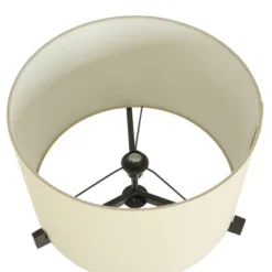 Industrial Floor Lamp With Multi Supports Brushed Black And Light Beige Shade - StyleCraft -Home Decor Store GUEST 58547998 4742 4813 a7fc 59b558c6406a