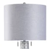 Elyse Diamond Plate Textured Glass Table Lamp With Heathered Designer Shade Gray - StyleCraft -Home Decor Store GUEST 594198c1 a7e0 4954 b760 b3903aae957f