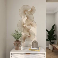 Metal Sunburst Half Moon Wall Decor Gold - CosmoLiving By Cosmopolitan -Home Decor Store GUEST 5952636c 064d 47f3 a50a 448061b44193