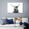 Portrait Of A Highland Cow By Dorit Fuhg Canvas Print Black/White - ICanvas -Home Decor Store GUEST 5956eb34 058b 4dc4 b73a da8195b8bf22