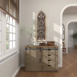 Metal Abstract Carved Design Wall Decor With Arched Frame Brown - Olivia & May -Home Decor Store GUEST 5971e9f7 f6db 4472 ab19 8fe9c2160870