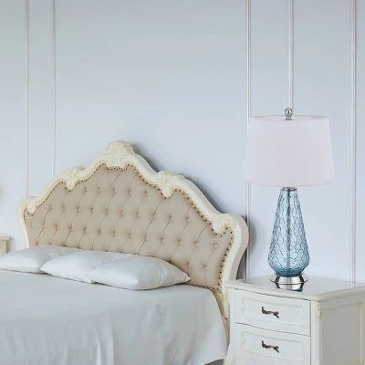 27" Glass Contemporary Table Lamp Blue - Cal Lighting 6 27" Glass Contemporary Table Lamp Blue - Cal Lighting - Image 4