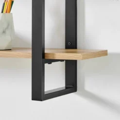 35.5" X 31.5" Rio 3 Tier Floating Bracket Wall Shelf Chestnut - Danya B. 17 35.5" X 31.5" Rio 3 Tier Floating Bracket Wall Shelf Chestnut - Danya B. -Home Decor Store GUEST 5b863f97 e31e 49be ab05 f1d0e901f929