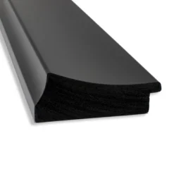 34" X 28" Non-Beveled Grand Black Wall Mirror - Amanti Art