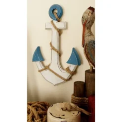 Wooden Anchor Wall Decor With Twisted Rope White - Olivia & May -Home Decor Store GUEST 5ff0e869 c205 4d77 a20c 133a86f3dc78