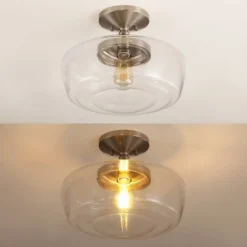 14" Marfa Glass/Iron Farmhouse Modern LED Flush Mount - JONATHAN Y 25 14" Marfa Glass/Iron Farmhouse Modern LED Flush Mount - JONATHAN Y -Home Decor Store GUEST 5ff0fc48 efbc 4bde b1b1 8ed2869446dc