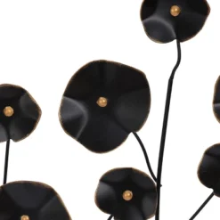 LuxenHome Black With Gold Flowers Abstract Metal Wall Art 21 LuxenHome Black With Gold Flowers Abstract Metal Wall Art -Home Decor Store GUEST 61bf74e7 a04e 4b9e b5ff 8afcf57673c4