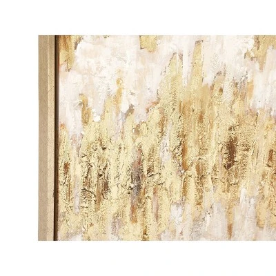 Glam Canvas Abstract Framed Wall Art With Gold Frame Beige - CosmoLiving By Cosmopolitan 5 Glam Canvas Abstract Framed Wall Art With Gold Frame Beige - CosmoLiving By Cosmopolitan - Image 3