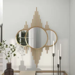Contemporary Iron Wall Mirror Gold - CosmoLiving By Cosmopolitan 25 Contemporary Iron Wall Mirror Gold - CosmoLiving By Cosmopolitan -Home Decor Store GUEST 65d5ac15 c2f7 45ad 835b 60b8404cad56