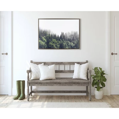 28" X 38" Sylvie Lush Green Forest On A Foggy Day Framed Canvas Gray - Kate & Laurel All Things Decor 7 28" X 38" Sylvie Lush Green Forest On A Foggy Day Framed Canvas Gray - Kate & Laurel All Things Decor - Image 5