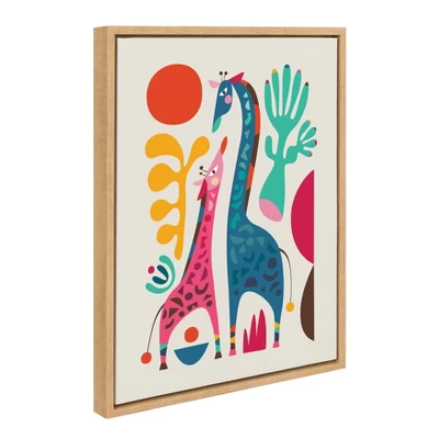 18" X 24" Sylvie Giraffe Love Framed Canvas Wall Art By Rachel Lee Natural - Kate And Laurel 3 18" X 24" Sylvie Giraffe Love Framed Canvas Wall Art By Rachel Lee Natural - Kate And Laurel
