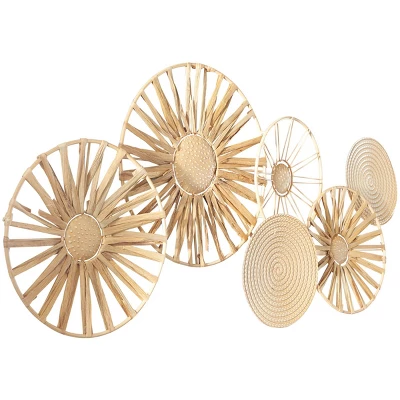 Metal Plate Wall Decor With Textured Pattern Brown - The Novogratz 5 Metal Plate Wall Decor With Textured Pattern Brown - The Novogratz - Image 3