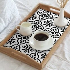 Ornate Tile Backsplash Peel And Stick Giant Wall Decal Black/White - RoomMates -Home Decor Store GUEST 6e14213b 72bc 4975 a13f b7760024c871