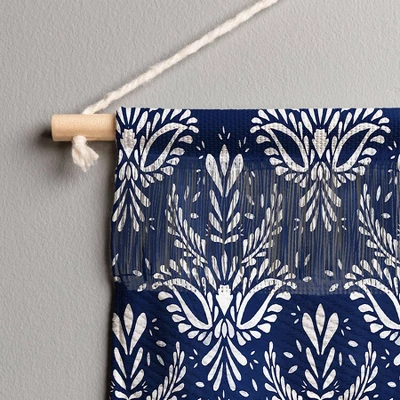 47"x32" Marta Barragan Camarasa Pattern Indigo Wall Hanging Landscape Tapestries Black - Deny Designs 4 47"x32" Marta Barragan Camarasa Pattern Indigo Wall Hanging Landscape Tapestries Black - Deny Designs - Image 2