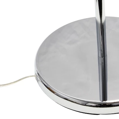 Swing Arm Floor Lamp With Glass Cylindrical Shade Chrome - Lalia Home 6 Swing Arm Floor Lamp With Glass Cylindrical Shade Chrome - Lalia Home - Image 4