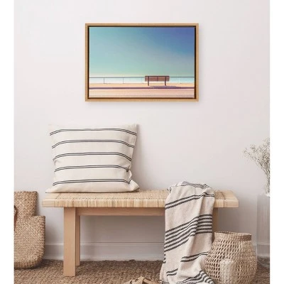 23" X 16" The Bench Framed Canvas Wall Art - Amanti Art 5 23" X 16" The Bench Framed Canvas Wall Art - Amanti Art - Image 3
