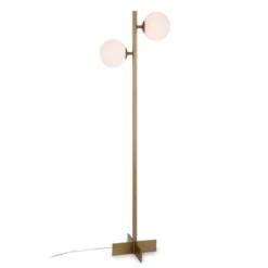 70.5' Floor Lamp With Milk Glass Orb Shade In Gold - Henn&Hart -Home Decor Store GUEST 72168b39 240b 4f7e 9c00 db0c20c82c49