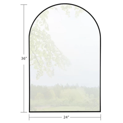 Yetta 24"x 36" Arch Mirror For Bathroom Entryway Wall Decor Metal Frame Wall Mounted Mirror - The Pop Home 4 Yetta 24"x 36" Arch Mirror For Bathroom Entryway Wall Decor Metal Frame Wall Mounted Mirror - The Pop Home - Image 2