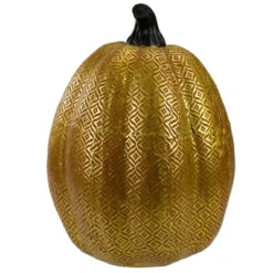 Northlight 9.75" Gold And Orange Greek Key Textured Autumn Pumpkin Tabletop Decoration -Home Decor Store GUEST 72a288b4 a2e8 48eb a9d5 de43af8447b6