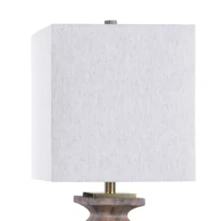 Rosalind Mid-Century Modern Transitional Table Lamp With Pedestal Base/Heathered Shade Off-White - StyleCraft