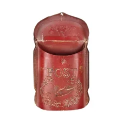 Embossed Tin Post Letter Box Red - Storied Home -Home Decor Store GUEST 739d97c6 ad36 4b53 978a 80b698f14e06